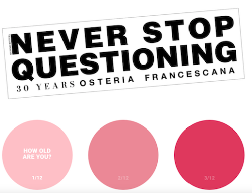 ‘Never stop questioning’: Massimo Bottura festeggia i 30 anni dell’Osteria Francescana