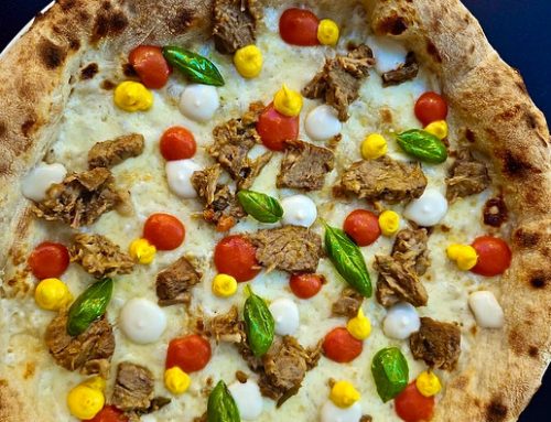Ossobuco, topping di zafferano e basilico nella pizza che Glory POP ha creato per la festa della mamma