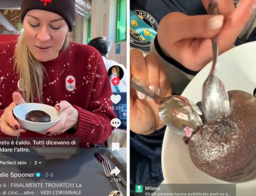 Mensa del Villaggio Olimpico, la torta al cioccolato diventa virale